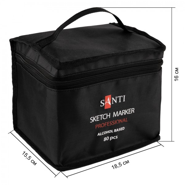 Набір маркерів "Santi" (80кол) №390780 спирт. основа, у сумці (8)(16)