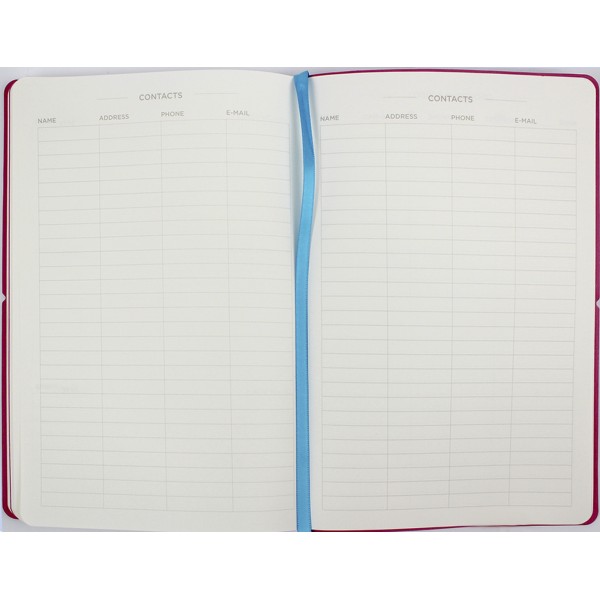 Планер А5 208арк. недат лін. крем.блок,еко шкіра обкл.,рожевий №A5-7105/Школярик/(12)