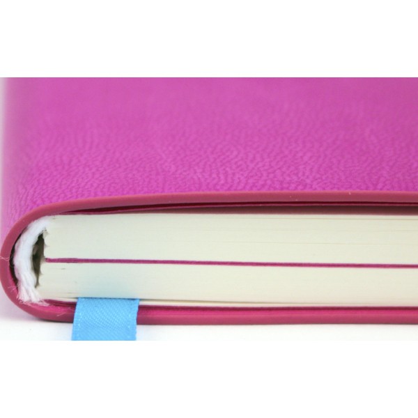 Планер А5 208арк. недат лін. крем.блок,еко шкіра обкл.,рожевий №A5-7105/Школярик/(12)