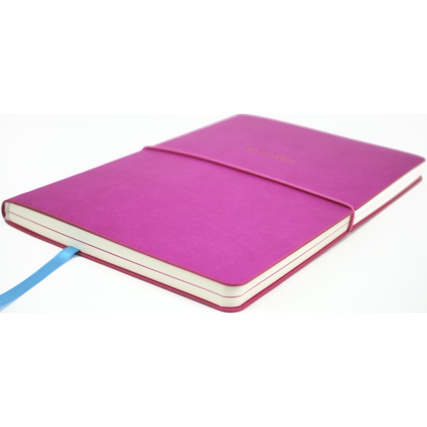 Планер А5 208арк. недат лін. крем.блок,еко шкіра обкл.,рожевий №A5-7105/Школярик/(12)