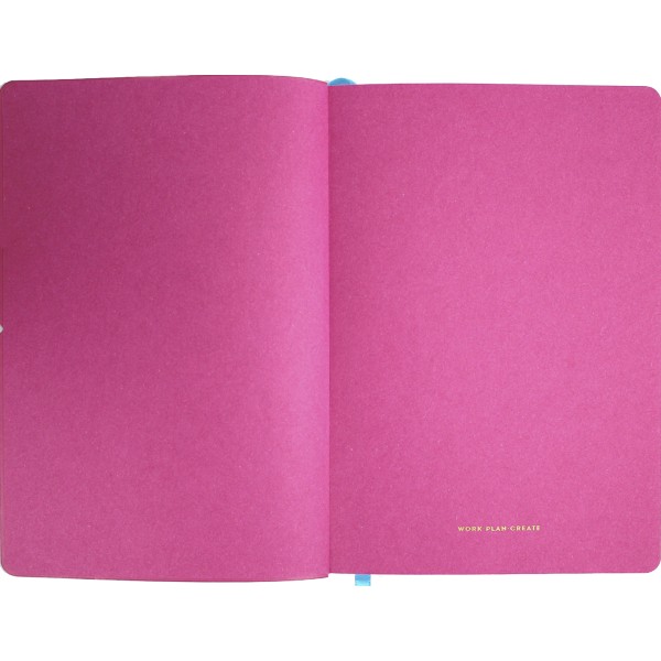 Планер А5 208арк. недат лін. крем.блок,еко шкіра обкл.,рожевий №A5-7105/Школярик/(12)