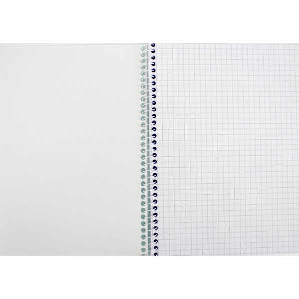 Блокнот пруж. бок. А5 80арк. кліт. пласт. обкл. №E20308/Economix/(4)(56)