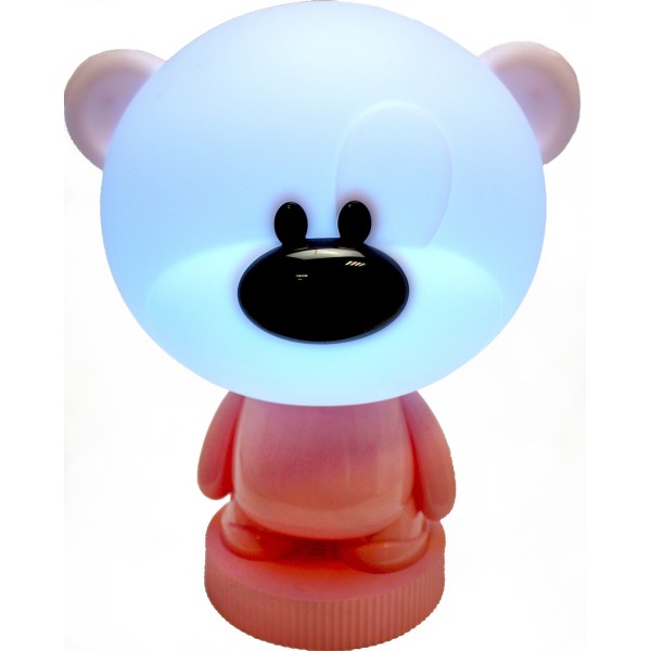 Світильник-нічник LED на акум. Bear рожевий №K24-490-2-2(12)