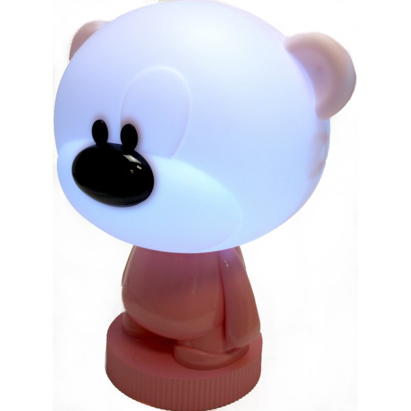 Світильник-нічник LED на акум. Bear рожевий №K24-490-2-2(12)