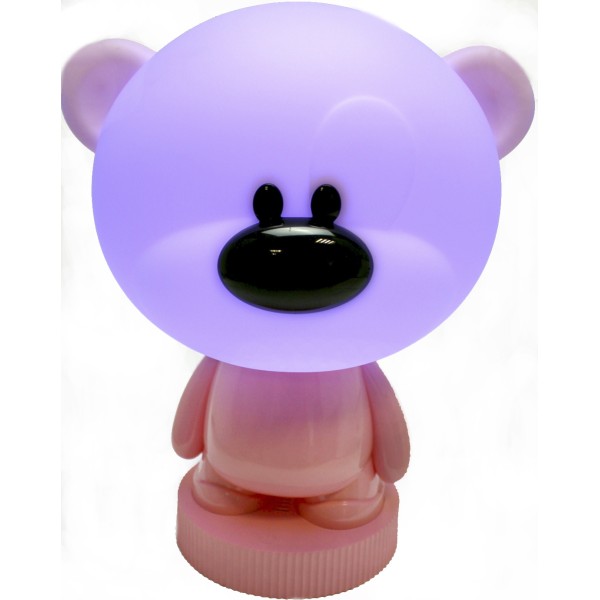 Світильник-нічник LED на акум. Bear рожевий №K24-490-2-2(12)