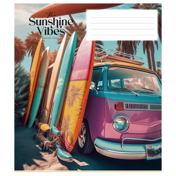 Зошит 48арк. кліт. Школярик "Sunshine vibes" ВД-лак №048-3319K(10)(100)