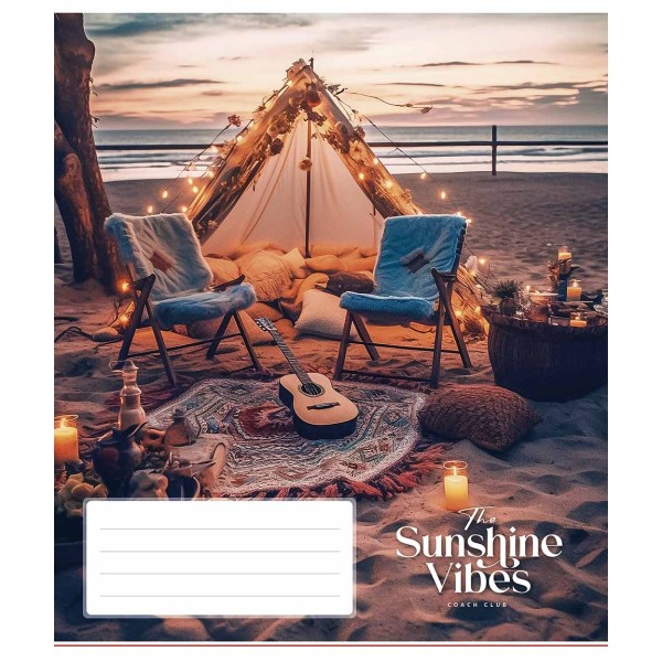 Зошит 48арк. кліт. Школярик "Sunshine vibes" ВД-лак №048-3319K(10)(100)