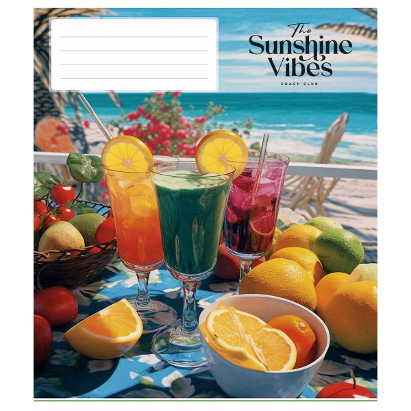 Зошит 48арк. кліт. Школярик "Sunshine vibes" ВД-лак №048-3319K(10)(100)