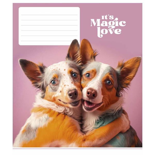 Зошит 12арк. лін. Star "It's a magic love" ВД-лак №012-3300L(30)(360)