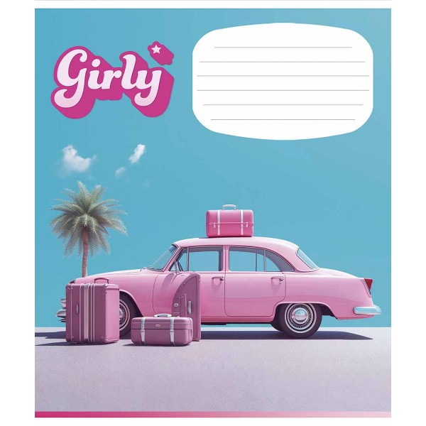 Зошит 12арк. лін. Школярик "Girly (Дівчачі штучки)" ВД-лак №012-3330L(30)(360)