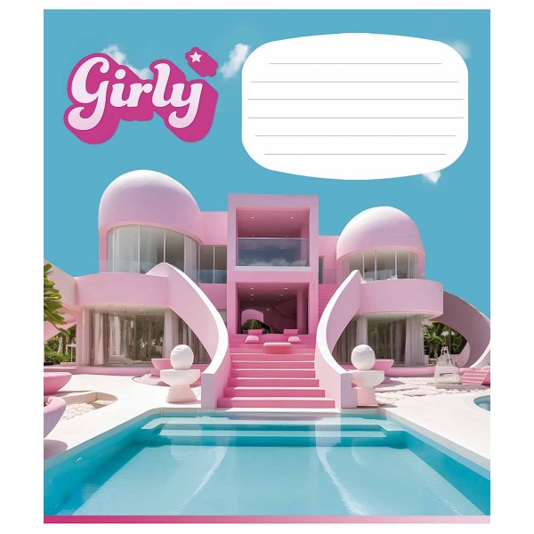 Зошит 12арк. лін. Школярик "Girly (Дівчачі штучки)" ВД-лак №012-3330L(30)(360)