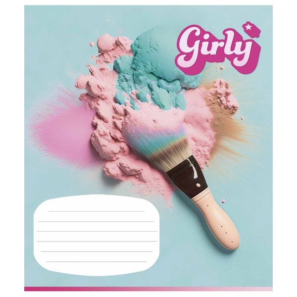 Зошит 12арк. лін. Школярик "Girly (Дівчачі штучки)" ВД-лак №012-3330L(30)(360)