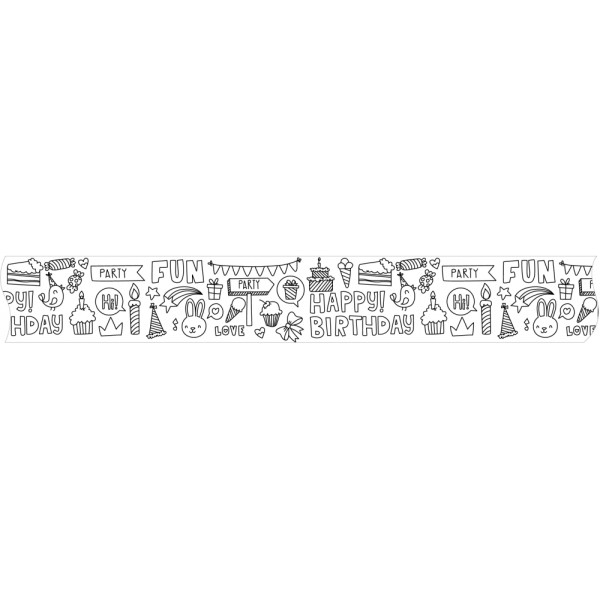 Стрічка декор. "Maxi" з принтом для розмальовування 50ммх2м №MX62058(20)