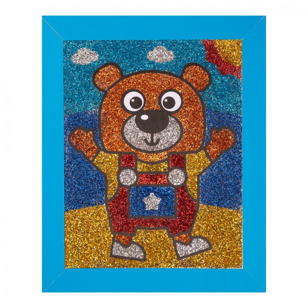 Набір для творч. "1В" "Ведмежатко" аплікація з глітером №954562(24)