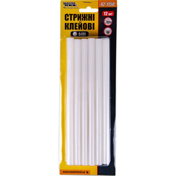 Клейовий стрижень "Master Tool" d11,2х200мм білі №42-1150(12)
