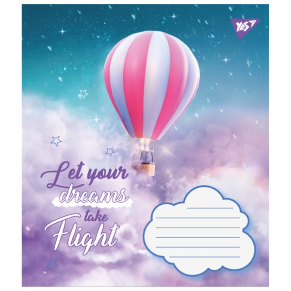 Зошит 12арк. лін. YES Let your dreams №766947(25)(250)(500)
