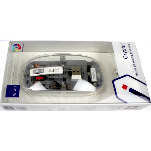 Мишка BT WIWU Crystal Magnetic Wireless WM105 gray (вб. акум.)