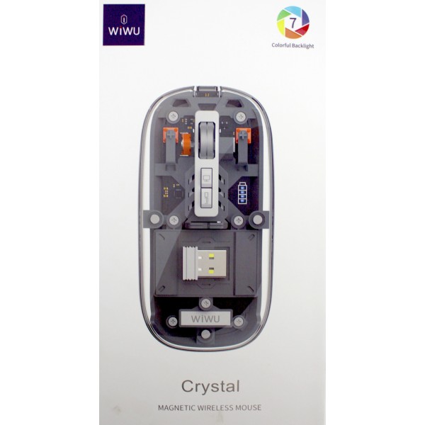 Мишка BT WIWU Crystal Magnetic Wireless WM105 gray (вб. акум.)