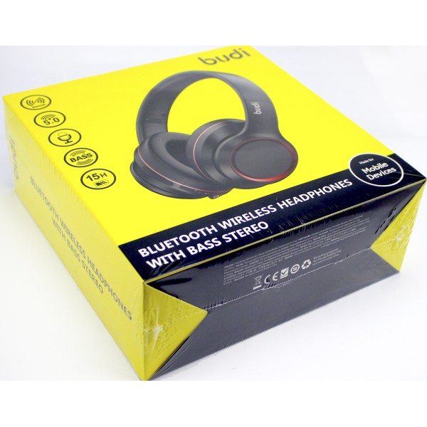 Навушники Budi BT №EP50B black+мікрофон