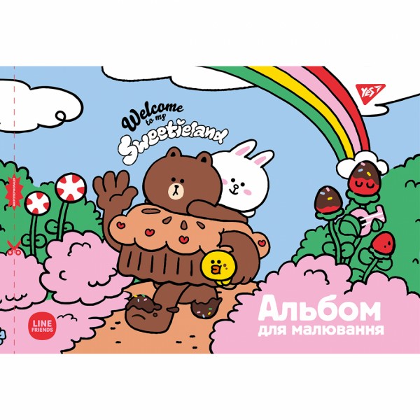 Альбом для малюв. на скобі 12/100 А4 з перфор. (для дівчаток) №130558/Yes/(12)(192)