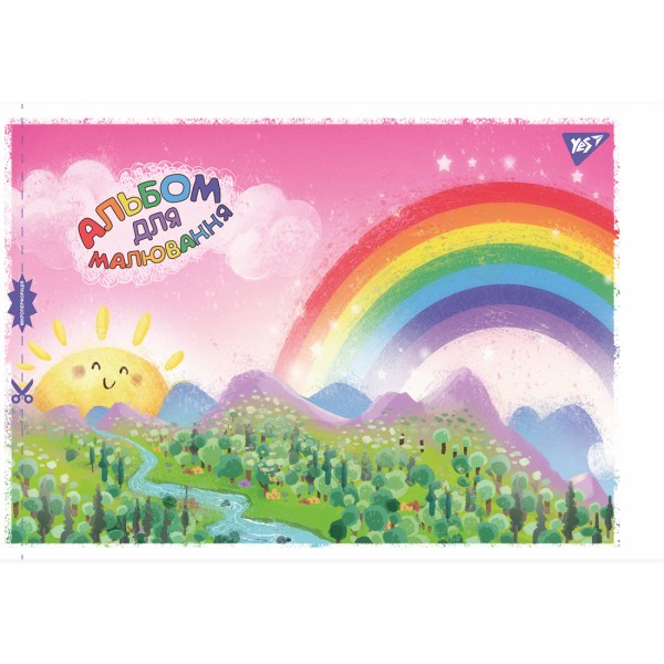 Альбом для малюв. на скобі 12/100 А4 з перфор. (для дівчаток) №130558/Yes/(12)(192)