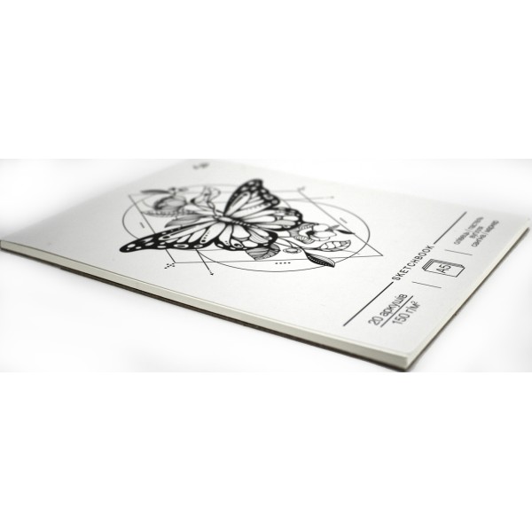 Скетчбук 20арк. А5 б/лін. "Tattoo sketchbook" two,метелик №28907/Profiplan/(10)