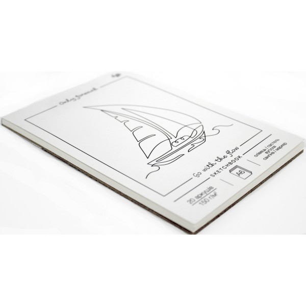 Скетчбук 20арк. А6 б/лін. "Line sketchbook" two,вітрильник №71560/Profiplan/(20)
