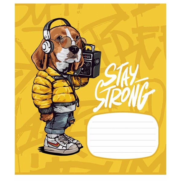 Зошит 12арк. кліт. Школярик "Stey Strong" виб. УФ-лак №012-3308K(30)(300)