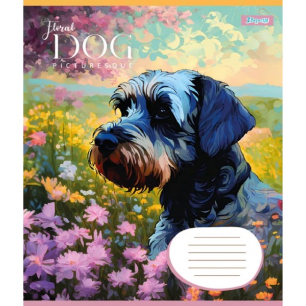 Зошит 18арк. кліт. 1В Floral dog №766957(25)(400)