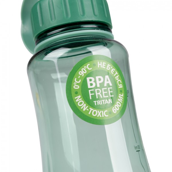 Пляшка для води пласт. "Yes" 600мл Fusion зелена №708191(48)