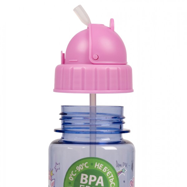 Пляшка для води пласт. "Yes" 380мл Glamour Unicorn №708177(48)