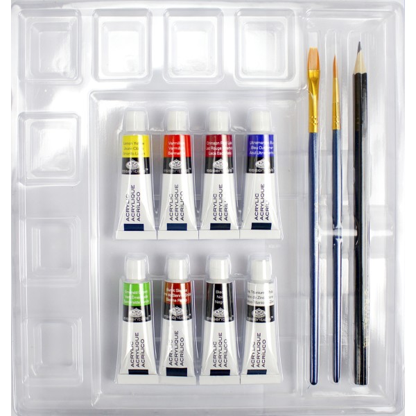 Набір акрил. фарб "Royal Langnickel" 8x5мл з мольбертом №REA5404