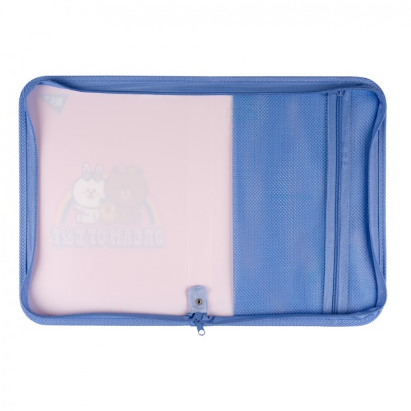 Папка факульт."Yes" А4 №492223 "Line Friends. Dream" пласт. на блискавці,з внутр. кишенею(12)(48)