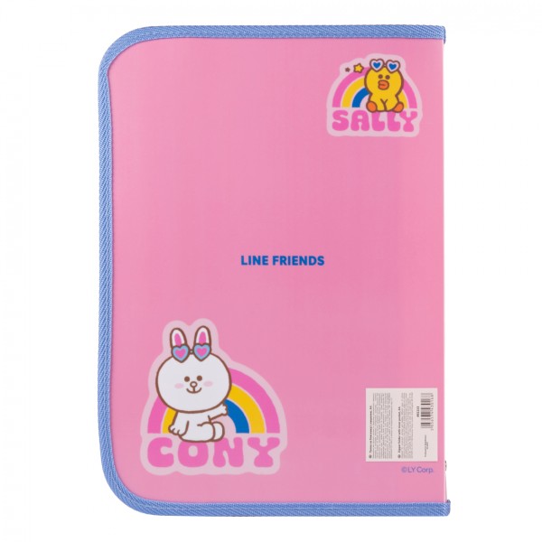 Папка факульт."Yes" А4 №492223 "Line Friends. Dream" пласт. на блискавці,з внутр. кишенею(12)(48)