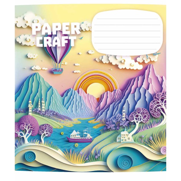 Зошит 12арк. кос.лін. Школярик "Paper craf" виб. УФ-лак №012-3354C(30)(300)