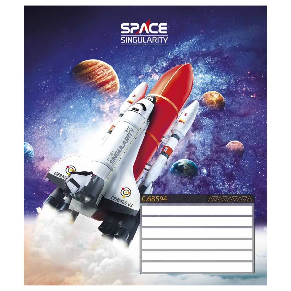 Зошит 12арк. лін. Школярик "Space singularity" ВД-лак №012-3384L(30)(360)