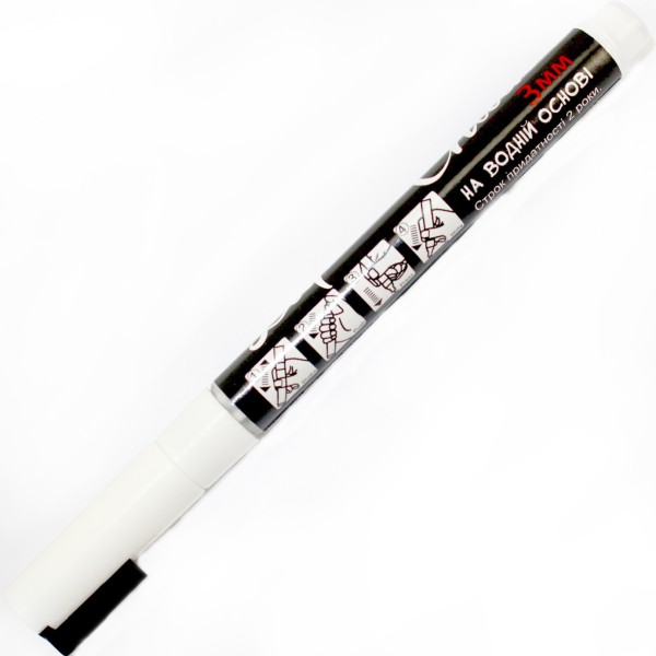 Маркер крейдовий "Santi" №390781 білий 3мм(6)