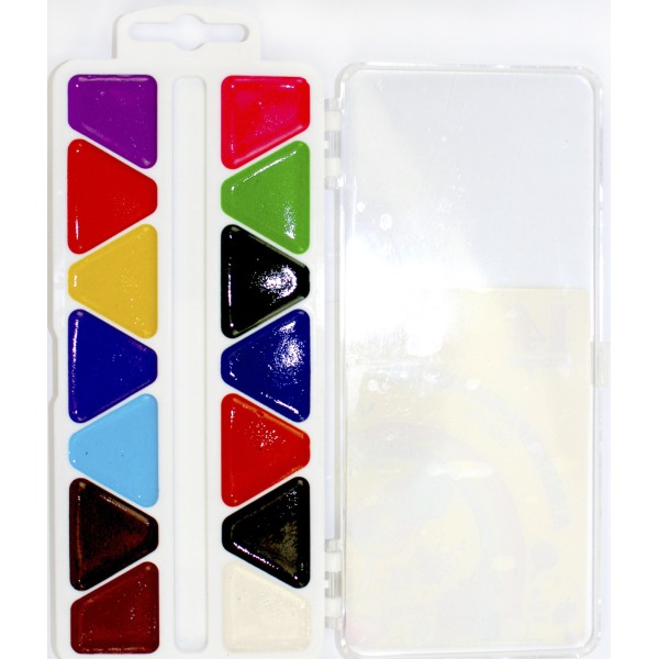 Акварель 14 кольорів Акварель і Я Акварелька-карамелька пластикова упаковка Тетрада (60)