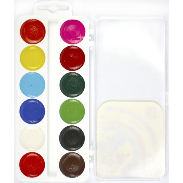 Акварель 12 кольорів Акварелька-карамелька  пластикова упаковка Конотоп (60)