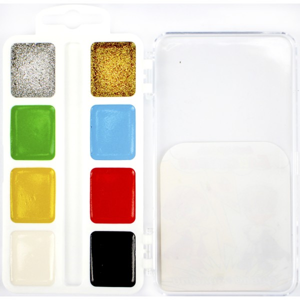 Акварель 8 кольорів Акварелька-карамелька пластикова упаковка Конотоп (54)