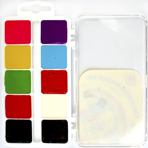 Акварель 10 кольорів акварелька-карамелька пласт/уп/Конотоп/(54)