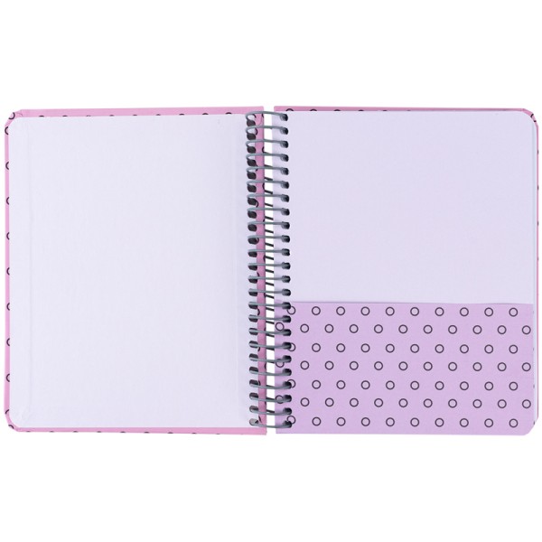Блокнот пруж. В6+ 120арк. кліт. тв. обкл.,рожевий №8461-1-A/Axent/(20)