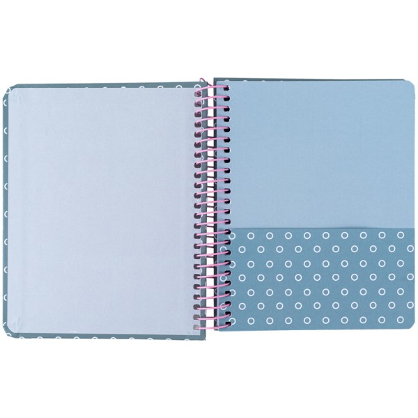 Блокнот пруж. В6+ 120арк. кліт. тв. обкл.,сірий №8461-2-A/Axent/(20)