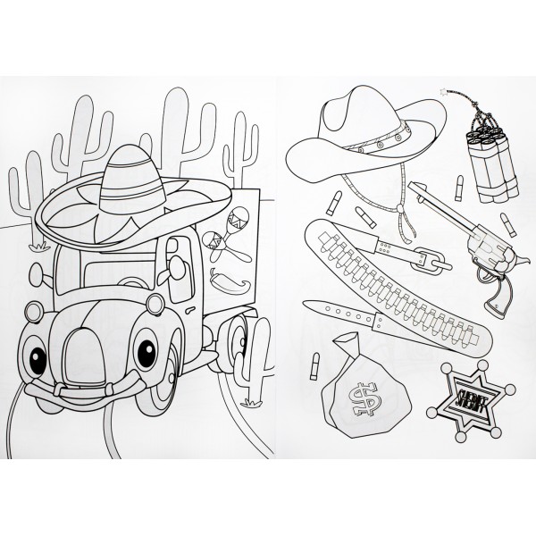 Розмальовка А4 8арк. "Видання для дозвілля.Розмальовка-збірка" мікс №РМ-58/Апельсин/(20)