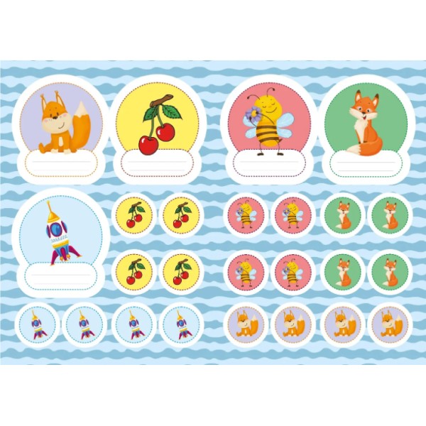 Наліпки А4 "Лисичка" для дитячого садка, 50 наліпок /Талант/