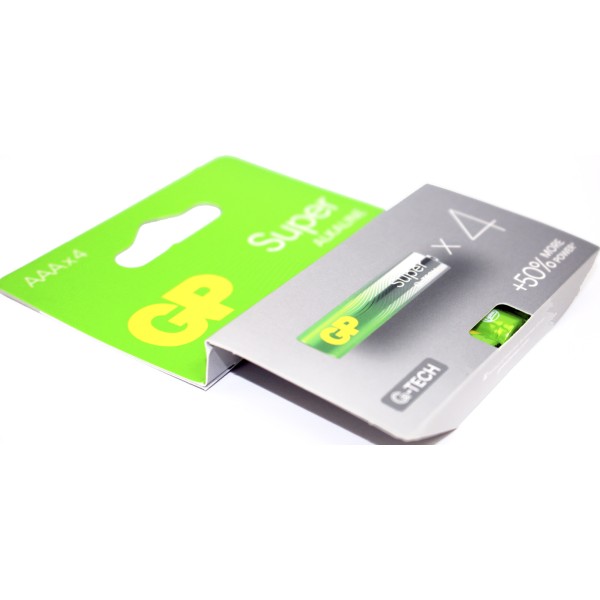 Батарейки GP Super 24A21-SB4 LR-03/блістер 4шт(10)(80)