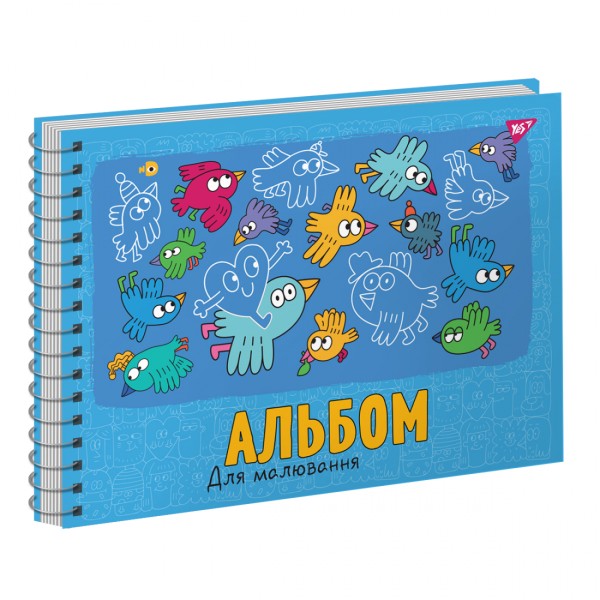 Альбом для малюв. на пруж. 20/100 А4 "Funny faces" УФ-виб. №130568/Yes/(3)(54)