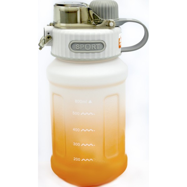 Пляшка для води полікарбонат "Optima" 900мл біло-помаранчева №O51982