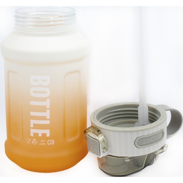 Пляшка для води полікарбонат "Optima" 900мл біло-помаранчева №O51982