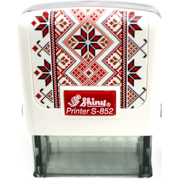 Оснастка для штампа пласт. 38х14мм Shiny №S-852UA-01 Вишиванка (біла)